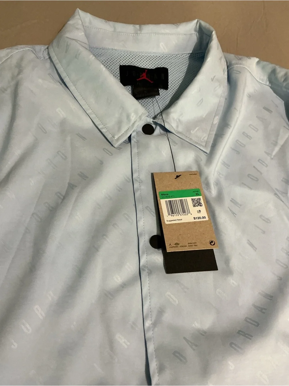Jordan Pale Blue Coaches Jacket - Men's